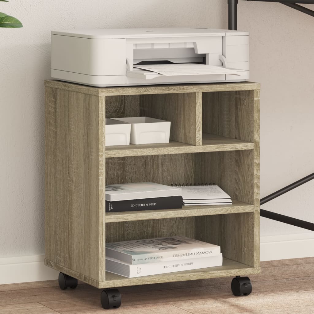 Βάση Εκτυπωτή με Ρόδες Sonoma Δρυς 41 x 32 x 48 εκ. - Pakobazaar