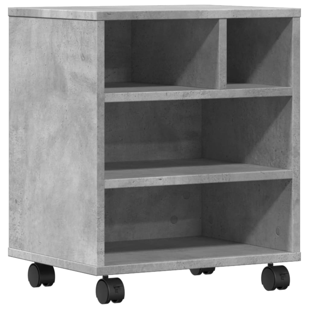 Βάση Εκτυπωτή με Ρόδες Γκρι Σκυρ. 41 x 32 x 48 εκ. - Pakobazaar