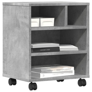 Βάση Εκτυπωτή με Ρόδες Γκρι Σκυρ. 41 x 32 x 48 εκ. - Pakobazaar