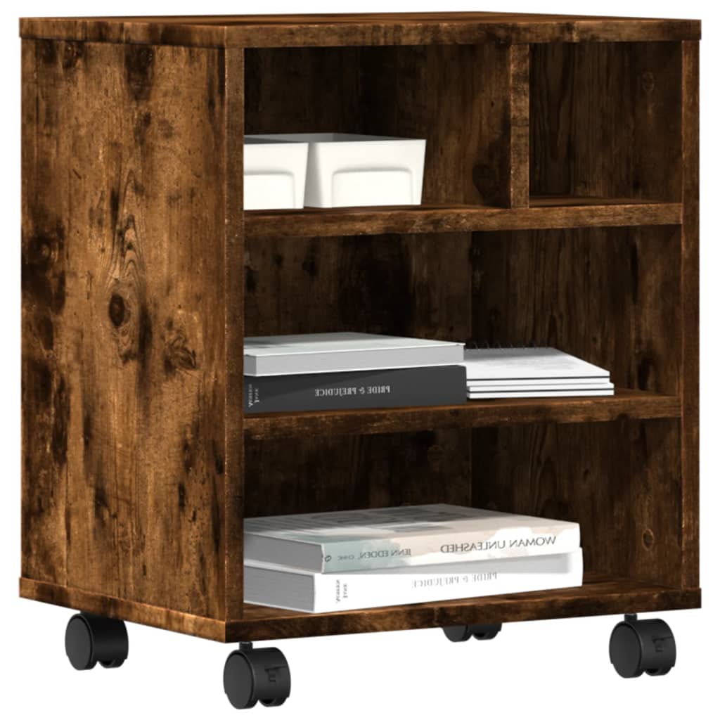 Βάση Εκτυπωτή με Ρόδες Καπνιστή Δρυς 41 x 32 x 48 εκ. - Pakobazaar