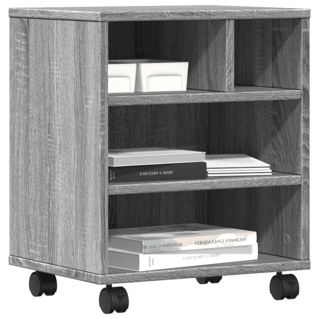 Βάση Εκτυπωτή με Ρόδες Γκρι Sonoma 41 x 32 x 48 εκ.
