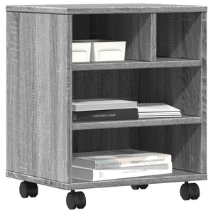 Βάση Εκτυπωτή με Ρόδες Γκρι Sonoma 41 x 32 x 48 εκ.