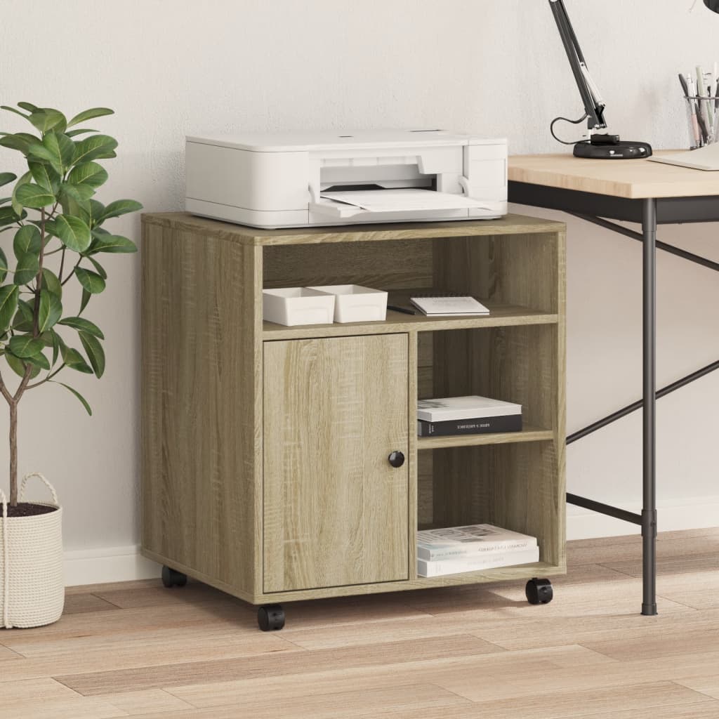 Βάση Εκτυπωτή με Ρόδες Sonoma Δρυς 60x50x67 εκ. - Pakobazaar