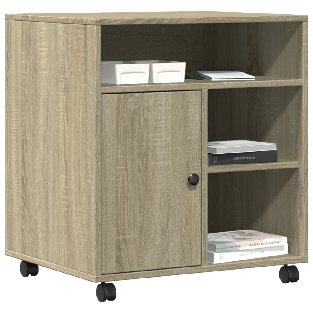 Βάση Εκτυπωτή με Ρόδες Sonoma Δρυς 60x50x67 εκ. - Pakobazaar
