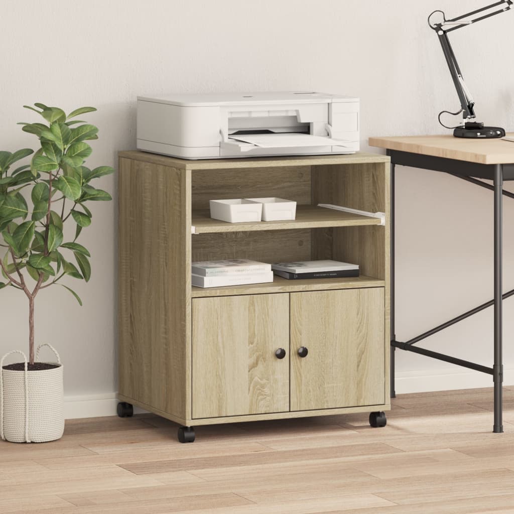 Βάση Εκτυπωτή με Ρόδες Sonoma Δρυς 60x48x74 εκ. - Pakobazaar