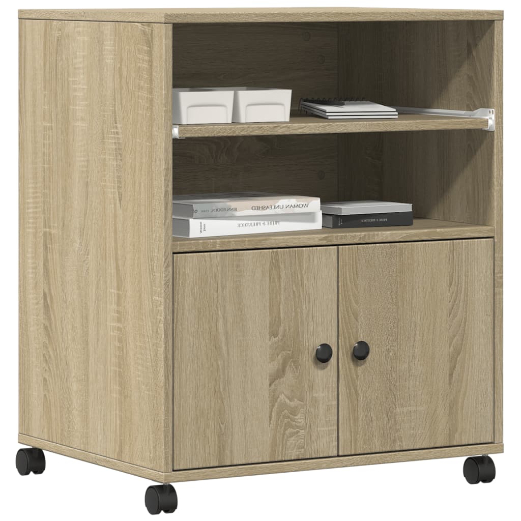 Βάση Εκτυπωτή με Ρόδες Sonoma Δρυς 60x48x74 εκ. - Pakobazaar