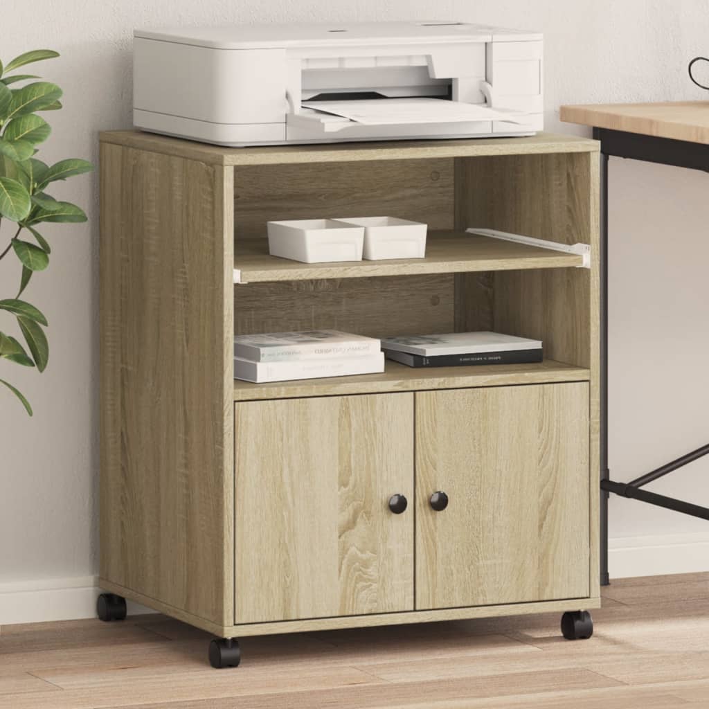Βάση Εκτυπωτή με Ρόδες Sonoma Δρυς 60x48x74 εκ. - Pakobazaar