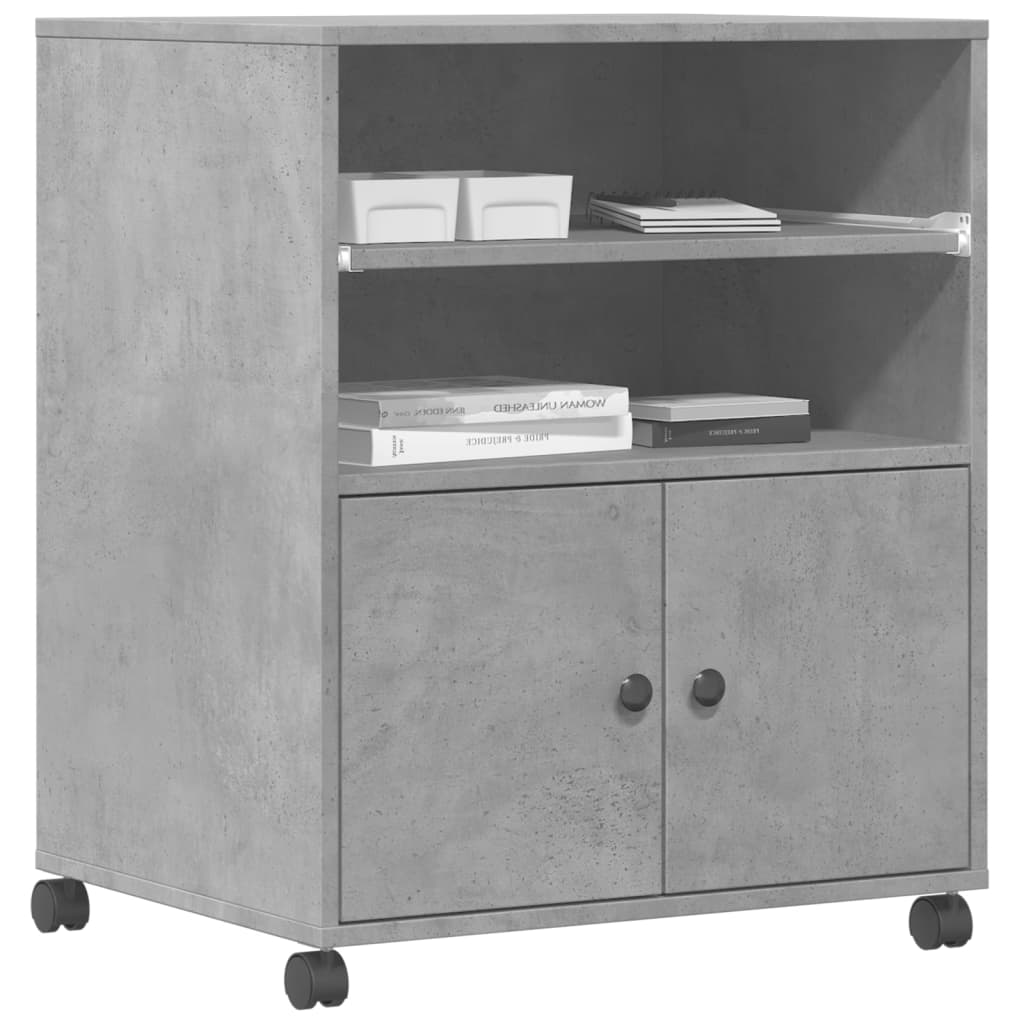 Βάση Εκτυπωτή με Ρόδες Γκρι Σκυρ. 60 x 48 x 74 εκ. - Pakobazaar