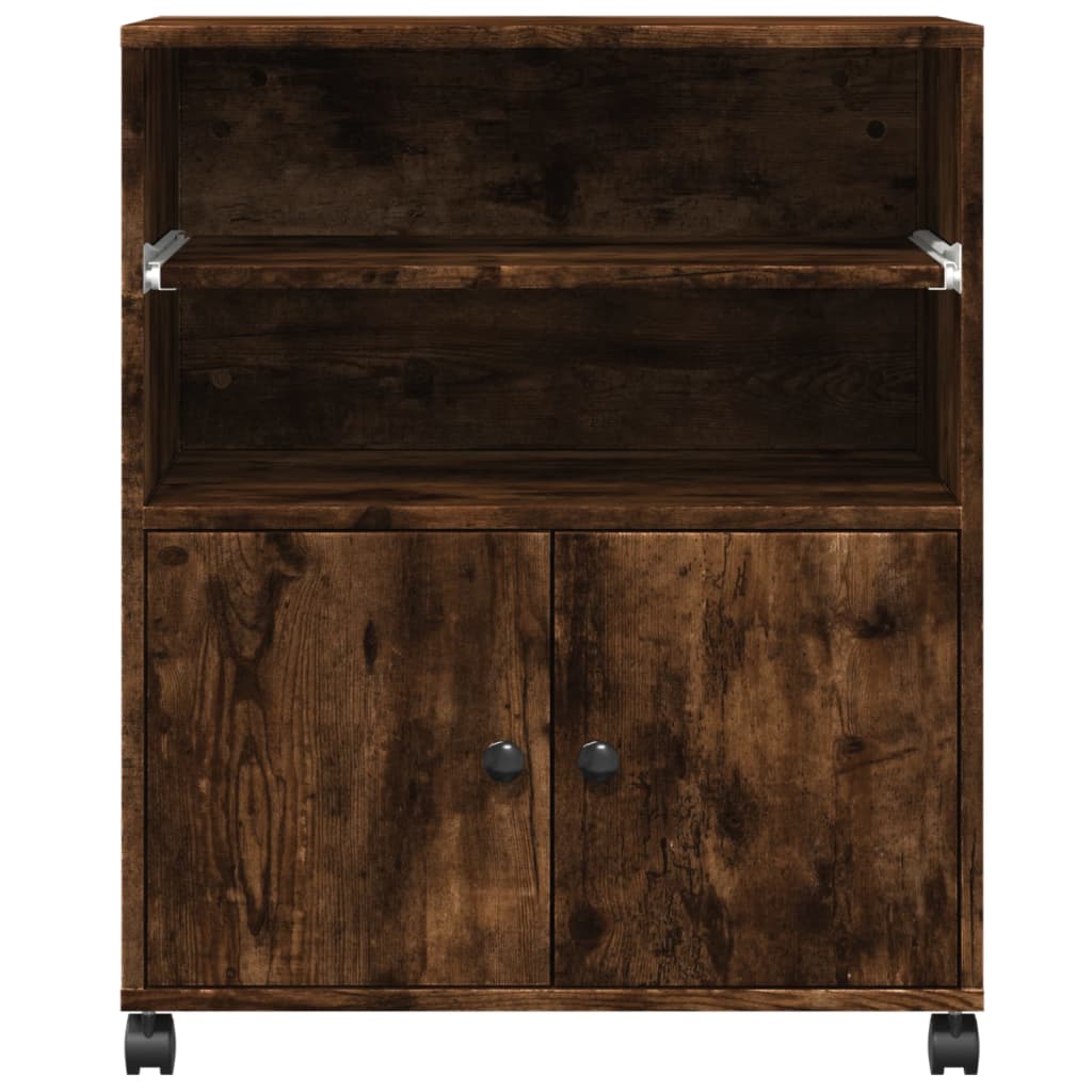 Βάση Εκτυπωτή με Ρόδες Καπνιστή Δρυς 60 x 48 x 74 εκ. - Pakobazaar