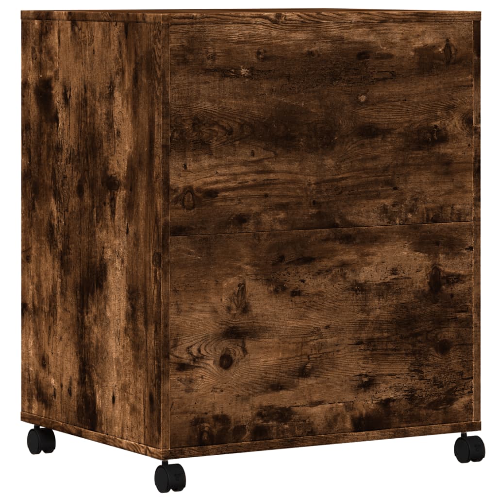 Βάση Εκτυπωτή με Ρόδες Καπνιστή Δρυς 60 x 48 x 74 εκ. - Pakobazaar