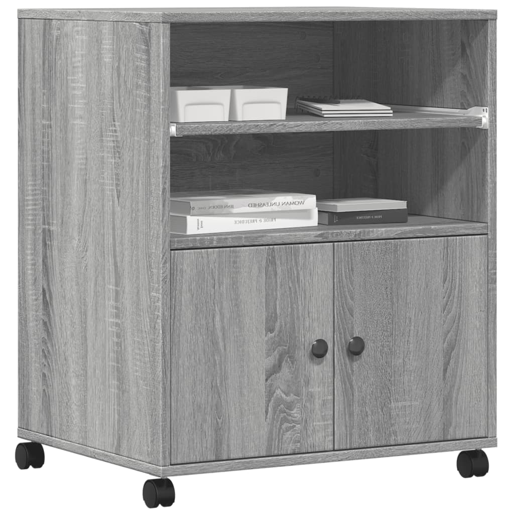 Βάση Εκτυπωτή με Ρόδες Γκρι Sonoma 60 x 48 x 74 εκ.