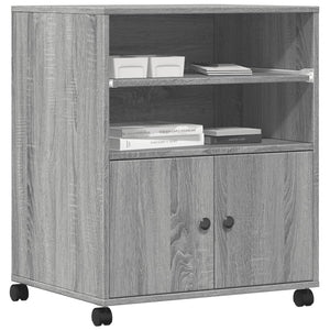 Βάση Εκτυπωτή με Ρόδες Γκρι Sonoma 60 x 48 x 74 εκ.