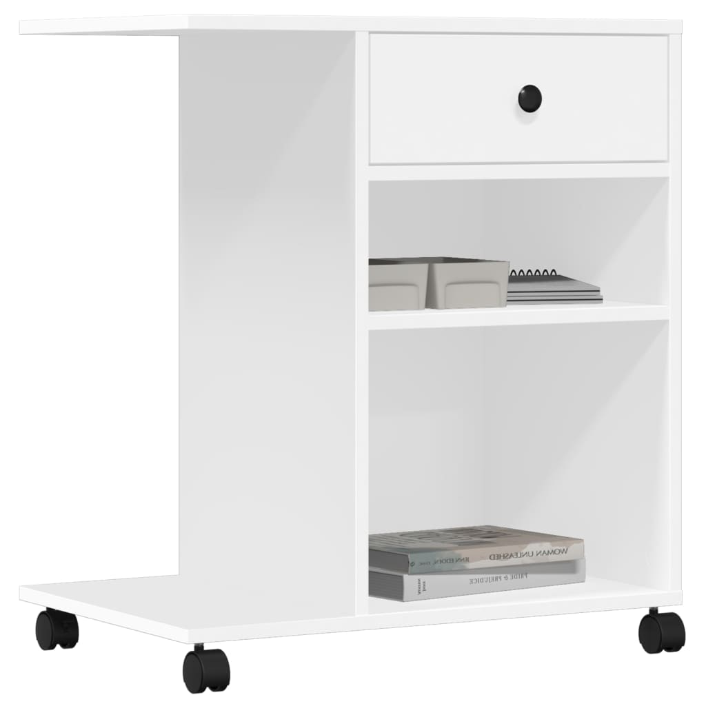 Βάση Εκτυπωτή με Ρόδες Λευκή 60x40x68,5 εκ. - Pakobazaar