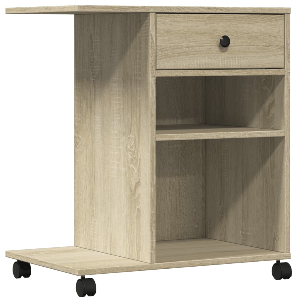 Βάση Εκτυπωτή με Ρόδες Sonoma Δρυς 60x40x68,5 εκ. - Pakobazaar