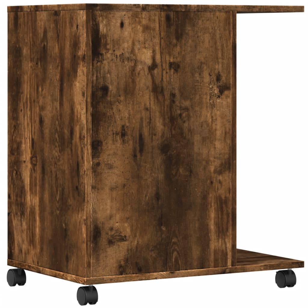 Βάση Εκτυπωτή με Ρόδες Καπνιστή Δρυς 60x40x68,5 εκ.