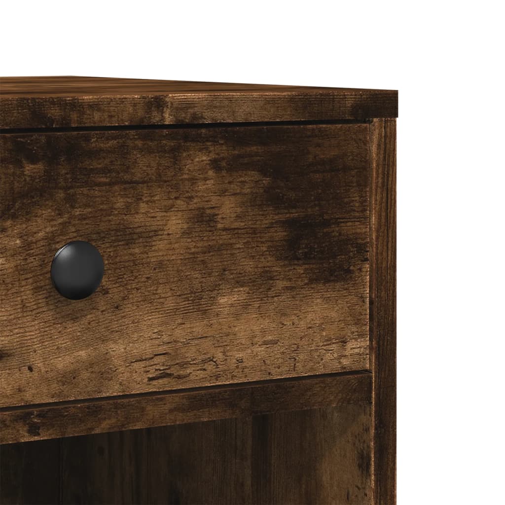 Βάση Εκτυπωτή με Ρόδες Καπνιστή Δρυς 60x40x68,5 εκ.