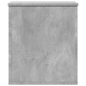 Κουτί Αποθήκευσης Γκρι Σκυροδέματος 40x42x46 εκ. Επεξεργ. Ξύλο