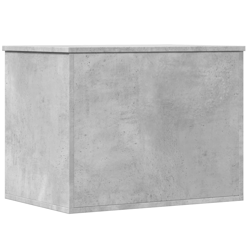 Κουτί Αποθήκευσης Γκρι Σκυροδέματος 60x42x46 εκ. Επεξεργ. Ξύλο