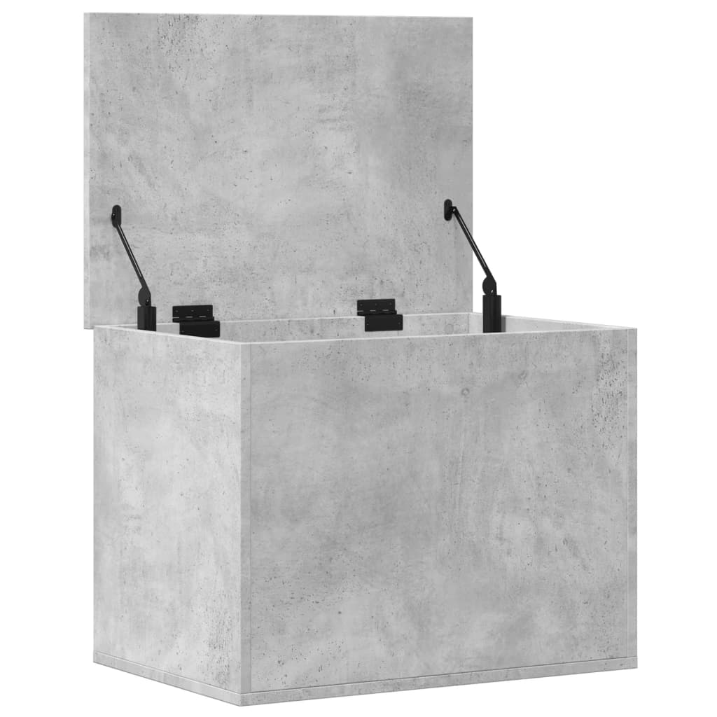 Κουτί Αποθήκευσης Γκρι Σκυροδέματος 60x42x46 εκ. Επεξεργ. Ξύλο