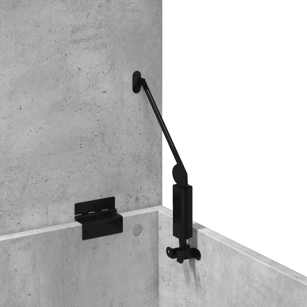 Κουτί Αποθήκευσης Γκρι Σκυροδέματος 60x42x46 εκ. Επεξεργ. Ξύλο