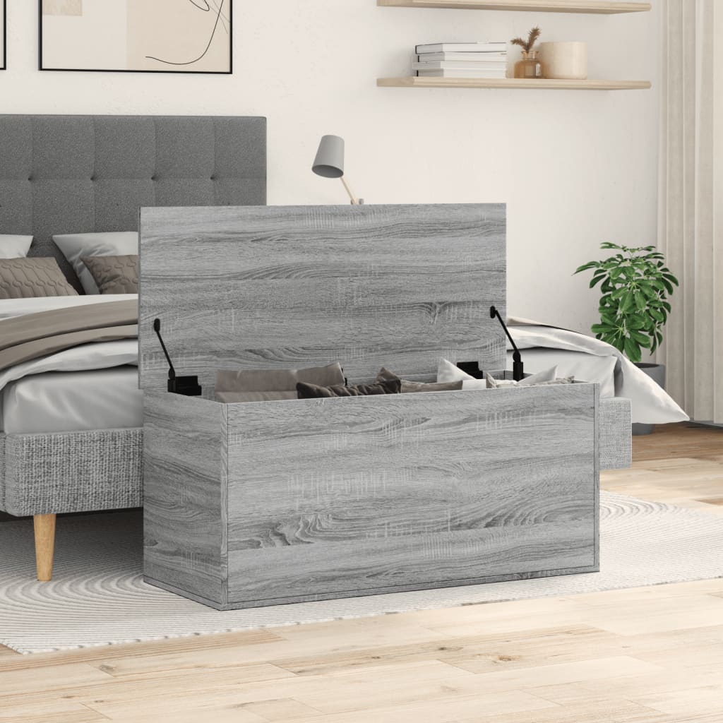 Κουτί Αποθήκευσης Γκρι sonoma 100x42x46 εκ. Επεξεργασμένο Ξύλο - Pakobazaar