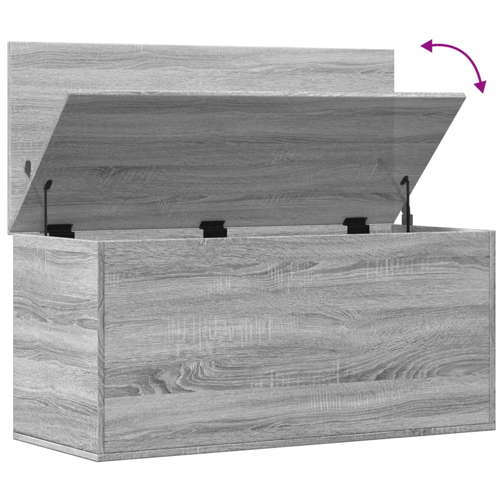 Κουτί Αποθήκευσης Γκρι sonoma 100x42x46 εκ. Επεξεργασμένο Ξύλο - Pakobazaar