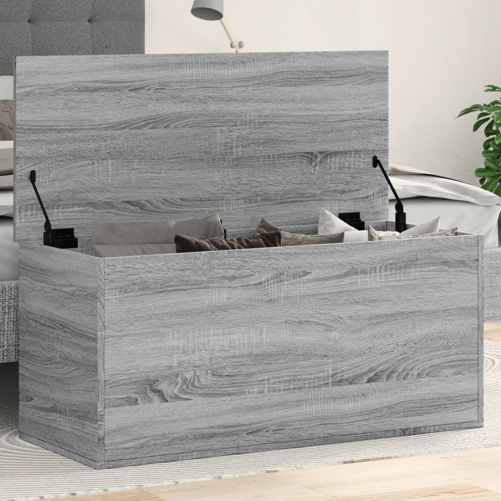 Κουτί Αποθήκευσης Γκρι sonoma 100x42x46 εκ. Επεξεργασμένο Ξύλο - Pakobazaar
