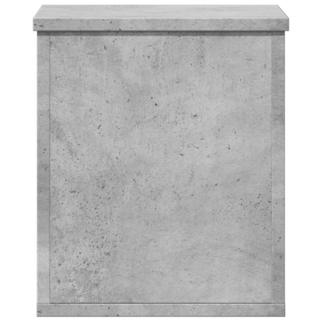 Κουτί Αποθήκευσης Γκρι Σκυροδέματος 30x35x35 εκ. Επεξεργ. Ξύλο