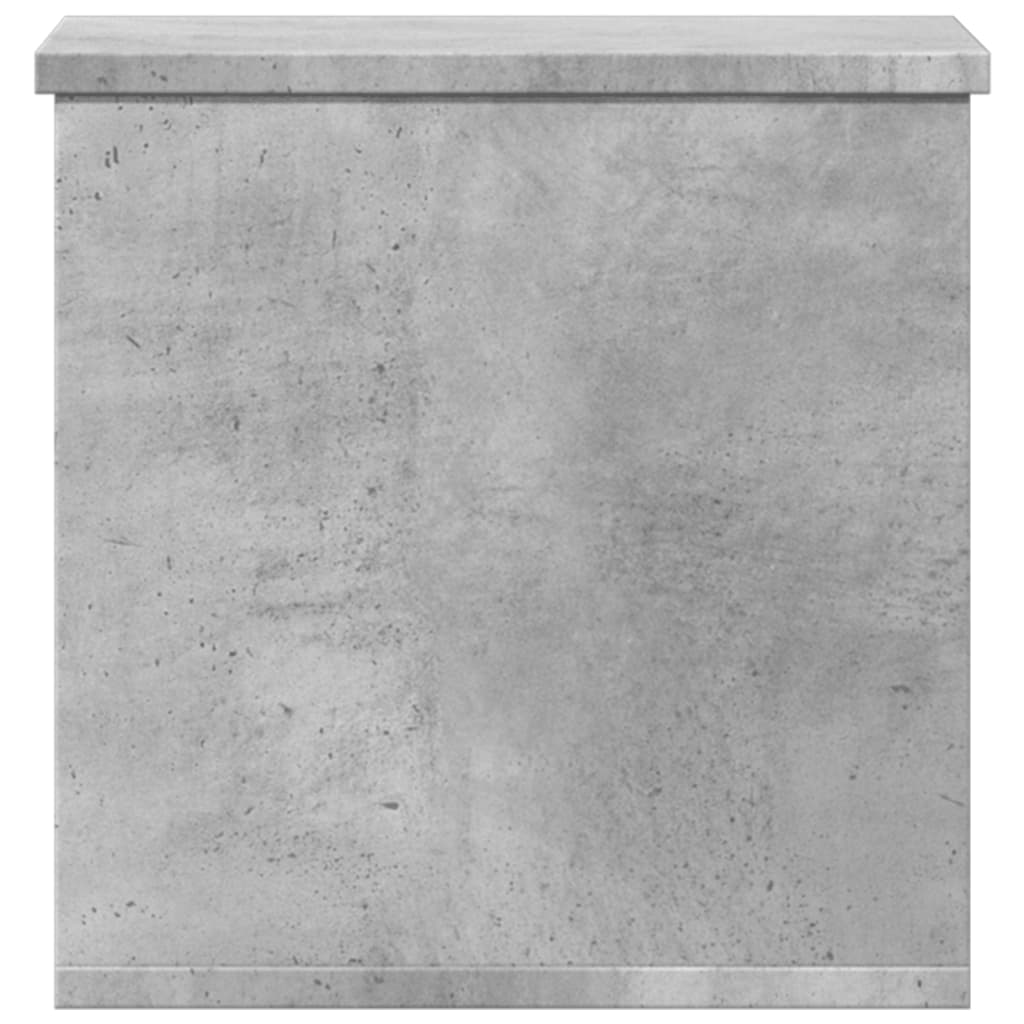 Κουτί Αποθήκευσης Γκρι Σκυροδέματος 30x35x35 εκ. Επεξεργ. Ξύλο