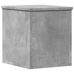 Κουτί Αποθήκευσης Γκρι Σκυροδέματος 30x35x35 εκ. Επεξεργ. Ξύλο