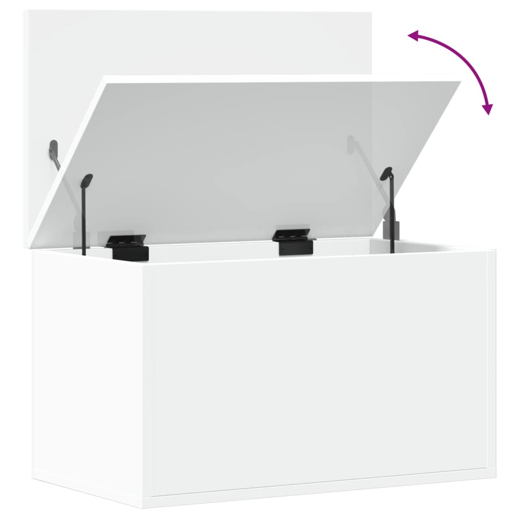 Κουτί Αποθήκευσης Λευκό 60x35x35 εκ. από Επεξεργασμένο Ξύλο