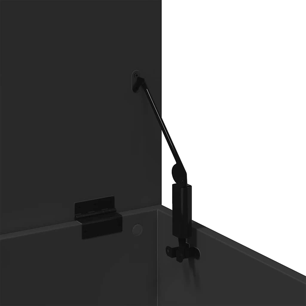 Κουτί Αποθήκευσης Μαύρο 90x35x35 εκ. Επεξεργασμένο Ξύλο