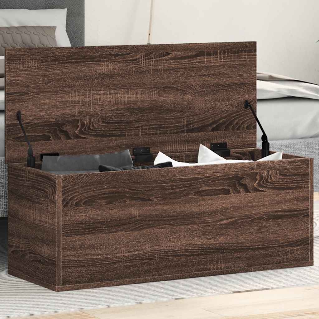 Κουτί Αποθήκευσης Καφέ δρυς 90x35x35 εκ. Επεξεργασμένο Ξύλο