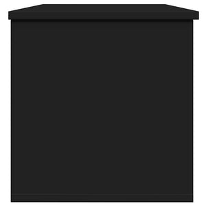 Κουτί Αποθήκευσης Μαύρο 102x35x35 εκ. Επεξεργασμένο Ξύλο