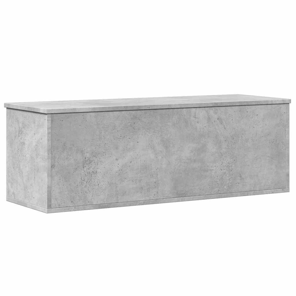 Κουτί Αποθήκευσης Γκρι Σκυροδέματος 102x35x35 εκ. Επεξεργ. Ξύλο - Pakobazaar