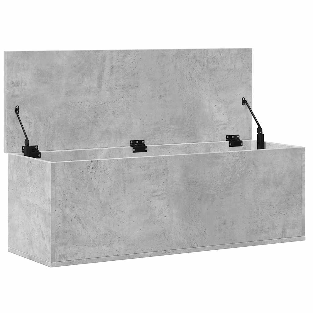 Κουτί Αποθήκευσης Γκρι Σκυροδέματος 102x35x35 εκ. Επεξεργ. Ξύλο - Pakobazaar