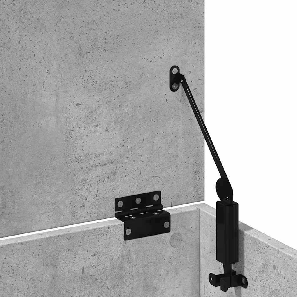 Κουτί Αποθήκευσης Γκρι Σκυροδέματος 102x35x35 εκ. Επεξεργ. Ξύλο - Pakobazaar