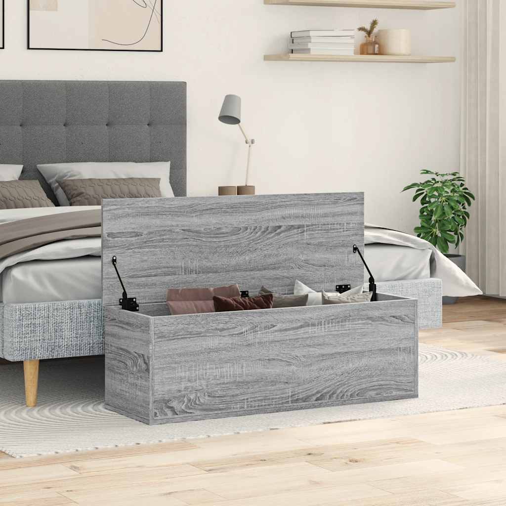 Κουτί Αποθήκευσης Γκρι sonoma 102x35x35 εκ. Επεξεργασμένο Ξύλο