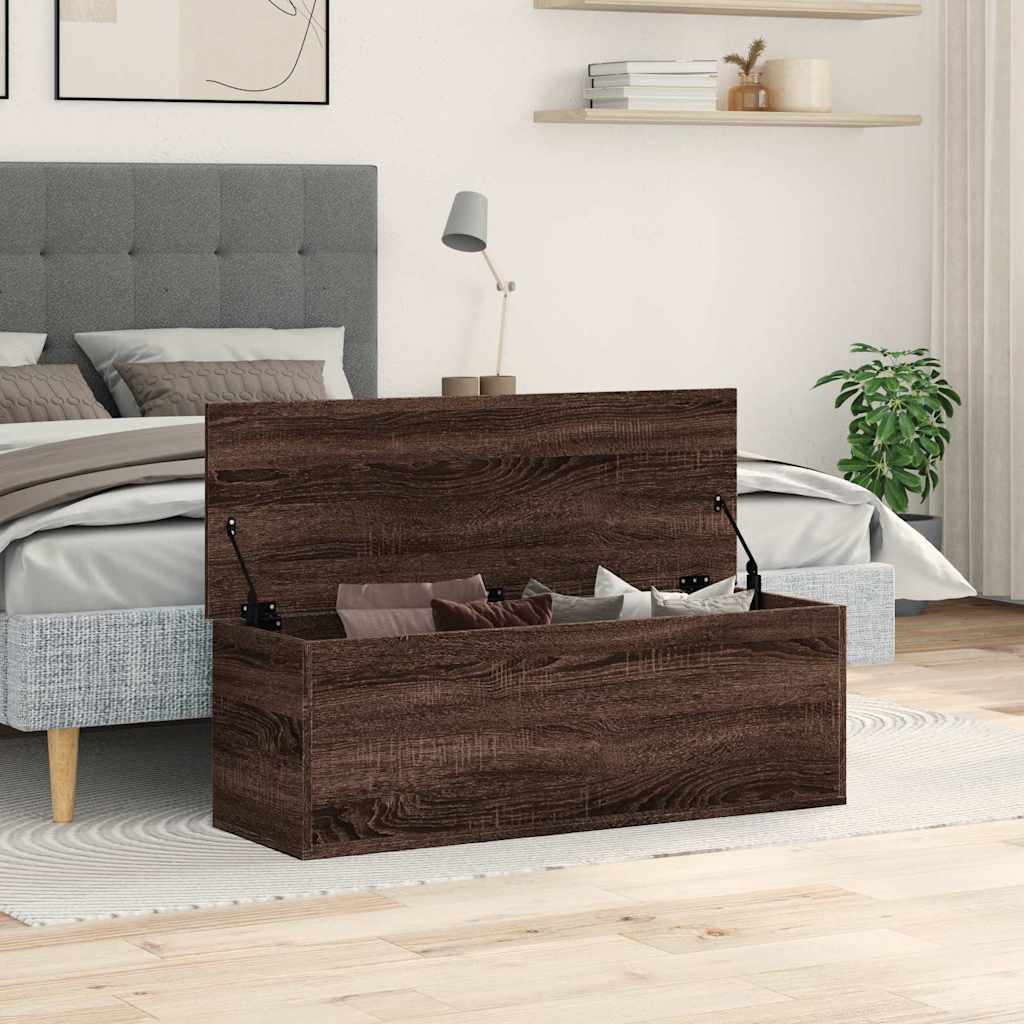 Κουτί Αποθήκευσης Καφέ δρυς 102x35x35 εκ. Επεξεργασμένο Ξύλο - Pakobazaar