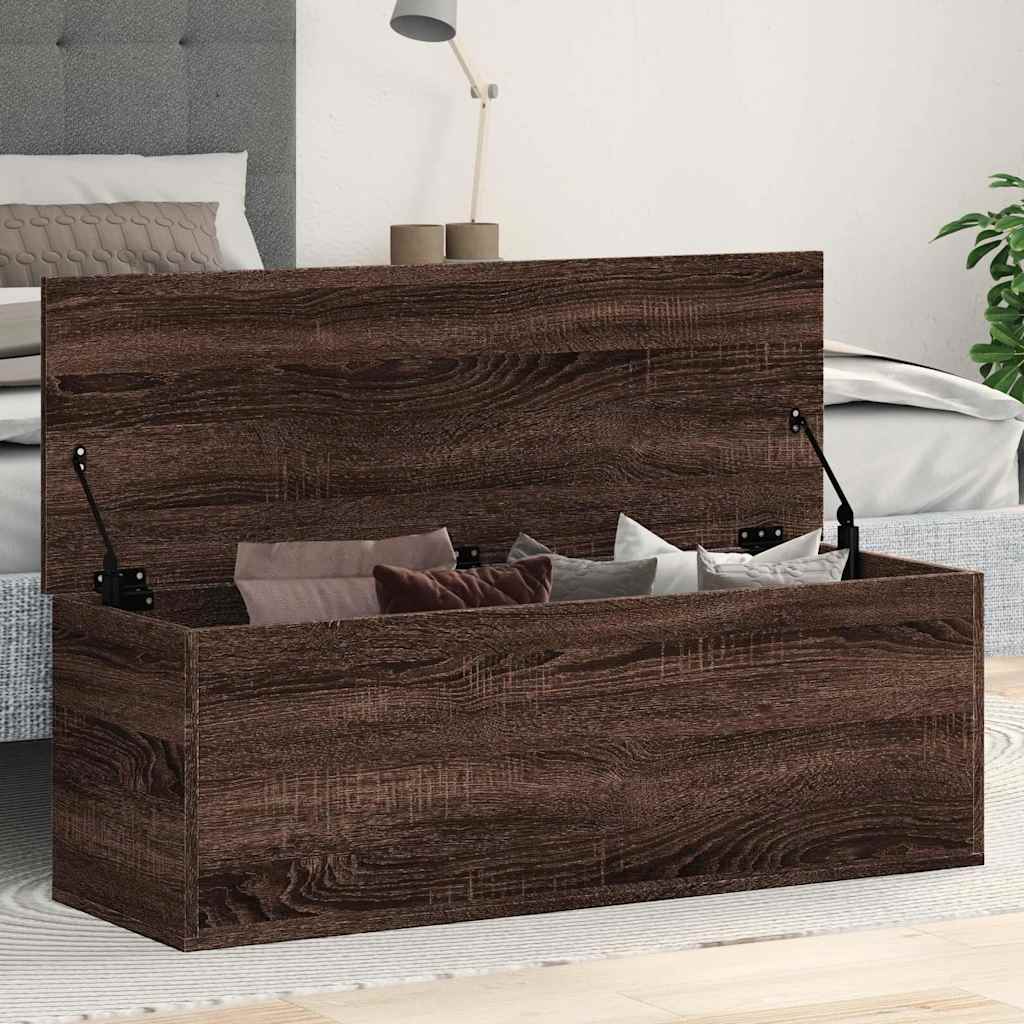 Κουτί Αποθήκευσης Καφέ δρυς 102x35x35 εκ. Επεξεργασμένο Ξύλο - Pakobazaar