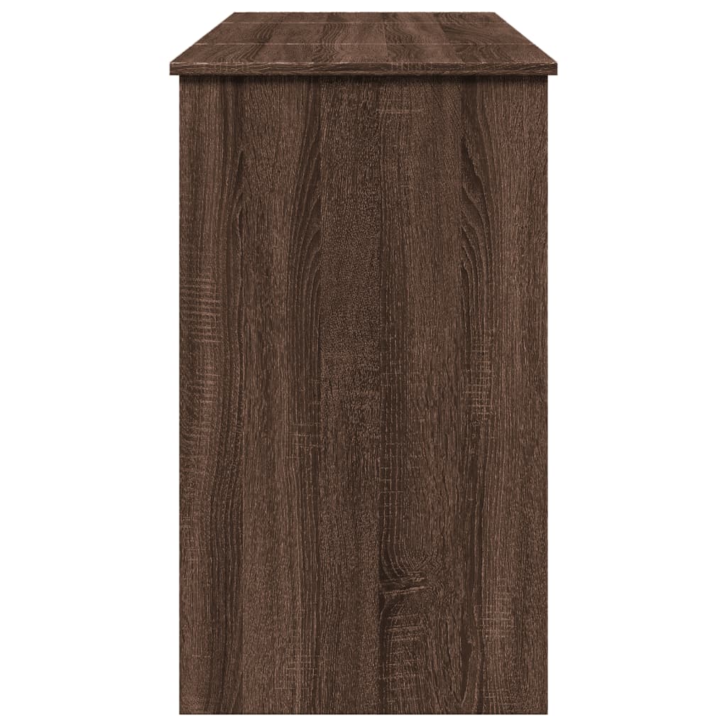 Μπουντουάρ με Καθρέφτη Καφέ Δρυς 100x45x76 εκ.