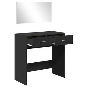 Μπουντουάρ με Καθρέφτη Μαύρο 80 x 39 x 80 εκ. - Pakobazaar