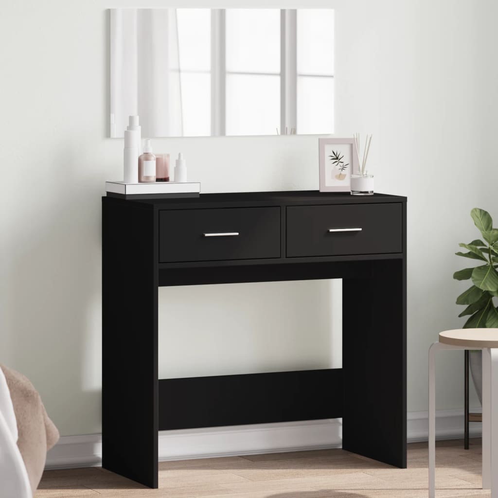 Μπουντουάρ με Καθρέφτη Μαύρο 80 x 39 x 80 εκ. - Pakobazaar