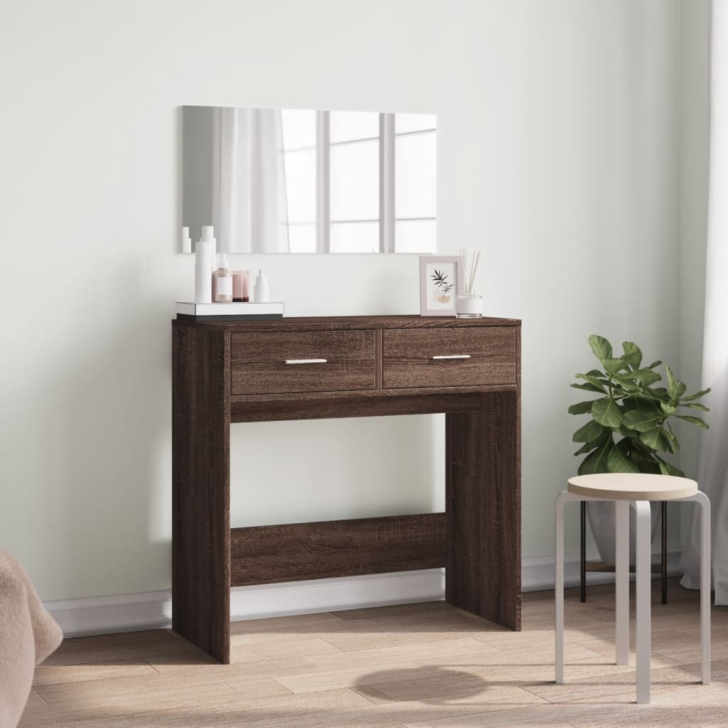 Μπουντουάρ με Καθρέφτη Καφέ Δρυς 80 x 39 x 80 εκ. - Pakobazaar