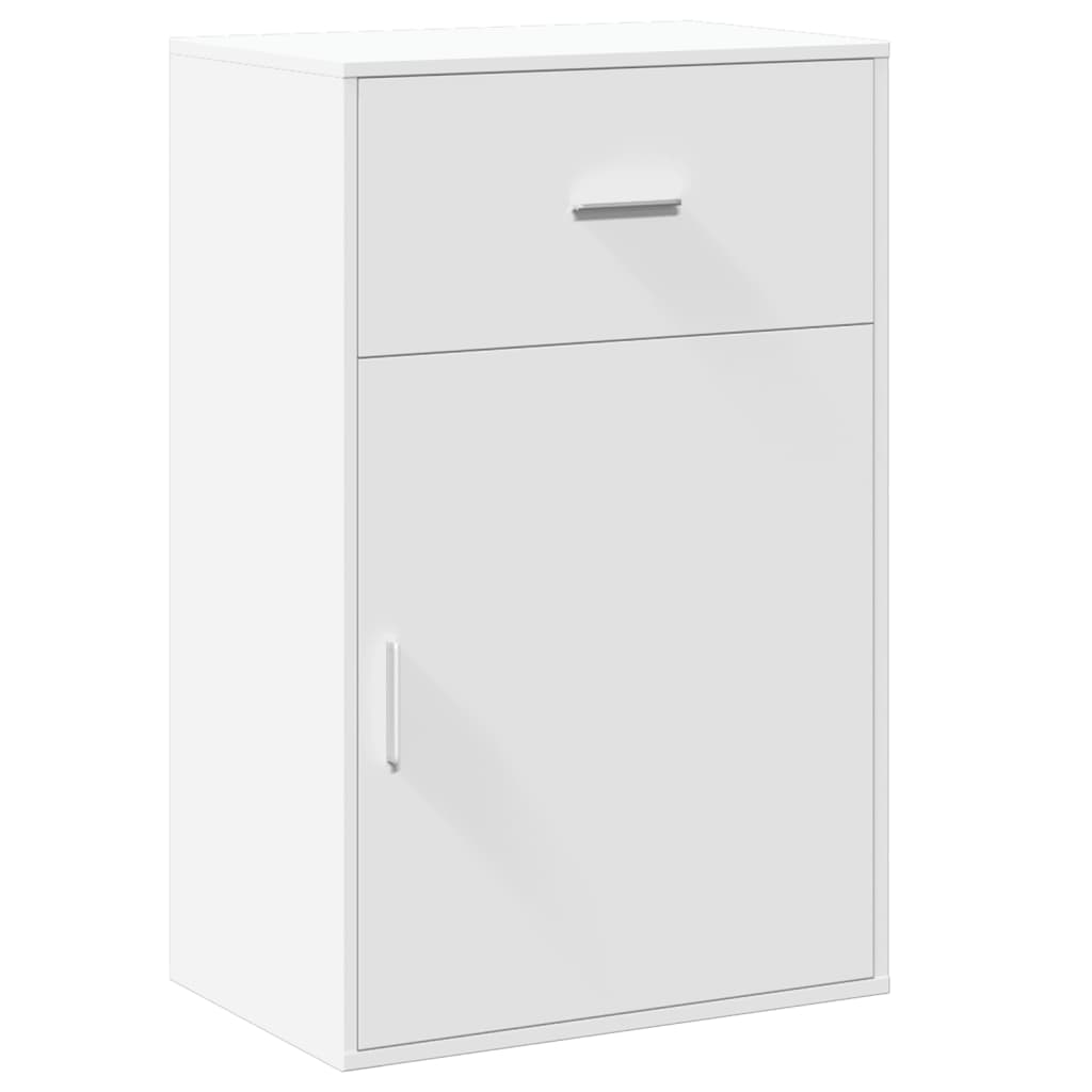 Ραφιέρα με Ντουλάπια Λευκή 56,5x39x90 εκ. Επεξεργασμένο Ξύλο - Pakobazaar