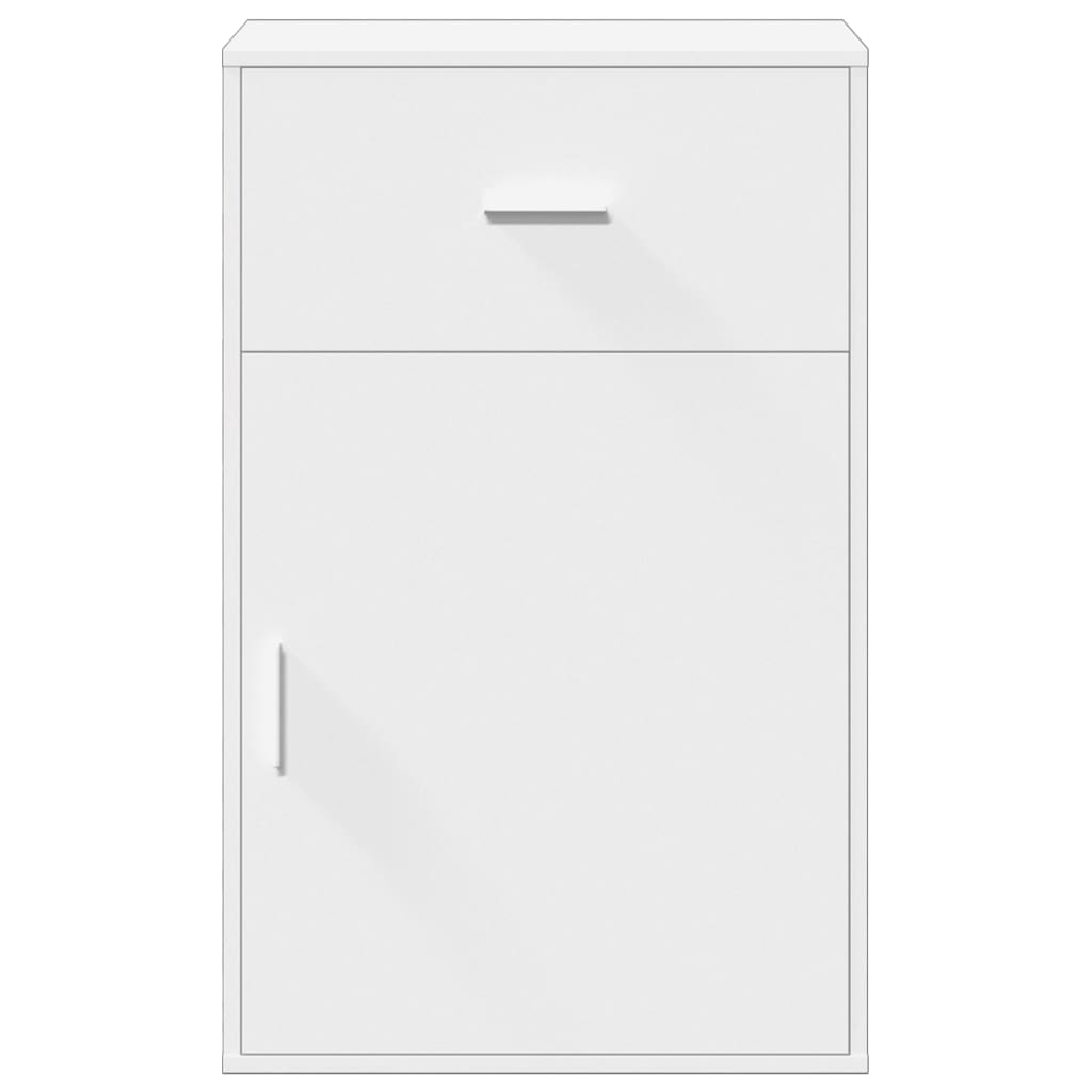 Ραφιέρα με Ντουλάπια Λευκή 56,5x39x90 εκ. Επεξεργασμένο Ξύλο - Pakobazaar