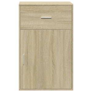 Ραφιέρα με Ντουλάπια Sonoma Δρυς 56,5x39x90 εκ. Επεξ. Ξύλο