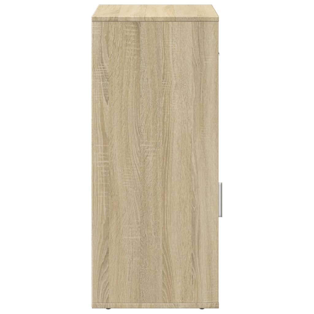 Ραφιέρα με Ντουλάπια Sonoma Δρυς 56,5x39x90 εκ. Επεξ. Ξύλο