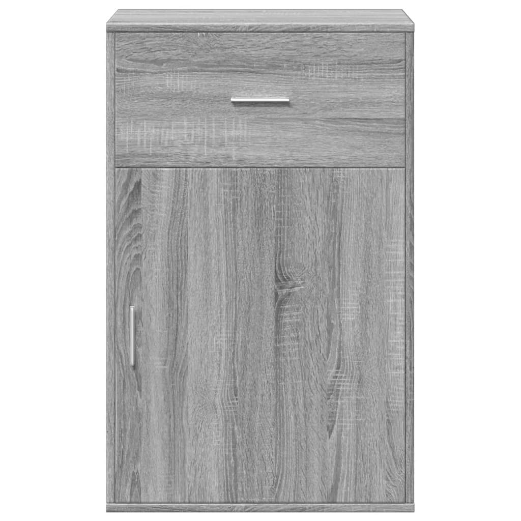 Ραφιέρα με Ντουλάπια Γκρι Sonoma 56,5x39x90 εκ. Επεξ. Ξύλο
