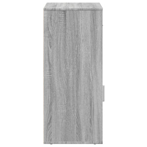 Ραφιέρα με Ντουλάπια Γκρι Sonoma 56,5x39x90 εκ. Επεξ. Ξύλο